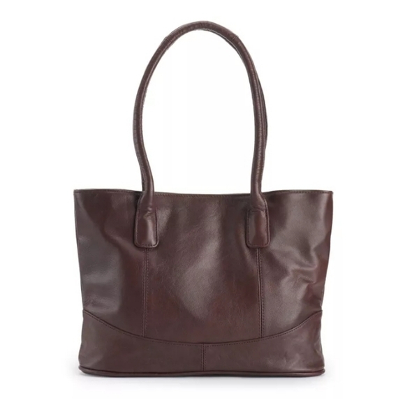 Genuine Soft Leather Maroon Tote Bag - Picture 1 of 6